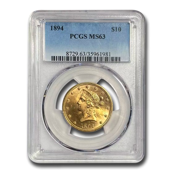 1894 $10 Liberty Gold Eagle MS-63 PCGS 1894 $10 Liberty Gold Eagle MS-63 PCGS